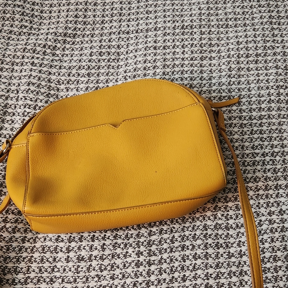 Mustard yellow crossbows bag